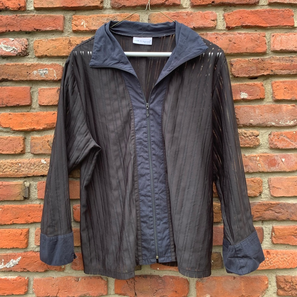 Croft & Barrow Mesh Zip-Up